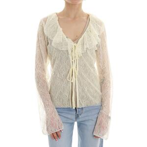 CAMICIA IN PIZZO PANNA